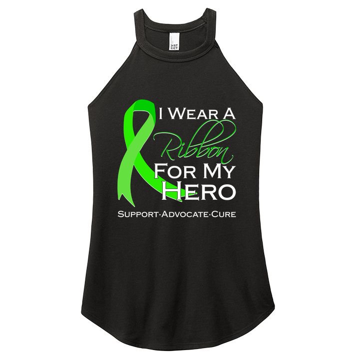 I Wear A Green For My Hero Bone Marrow Awareness Women's Perfect Tri Rocker Tank