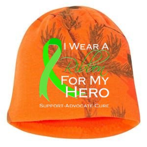 I Wear A Green For My Hero Bone Marrow Awareness Kati - Camo Knit Beanie