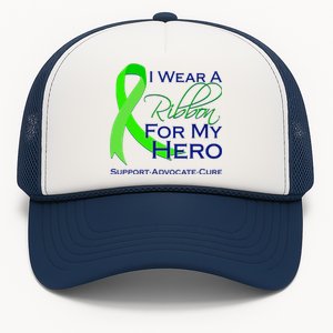 I Wear A Green For My Hero Bone Marrow Awareness Trucker Hat