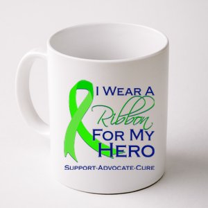 I Wear A Green For My Hero Bone Marrow Awareness Coffee Mug