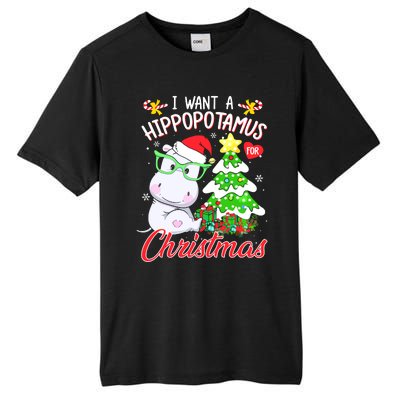 I Want A Hippopotamus For Christmas Xmas Hippo Tall Fusion ChromaSoft Performance T-Shirt