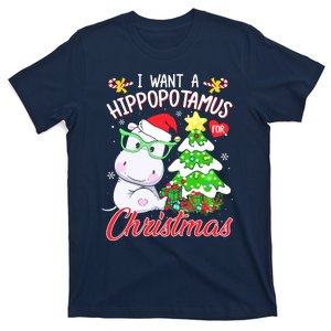 I Want A Hippopotamus For Christmas Xmas Hippo T-Shirt