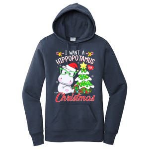 I Want A Hippopotamus For Christmas Xmas Hippo Women's Pullover Hoodie