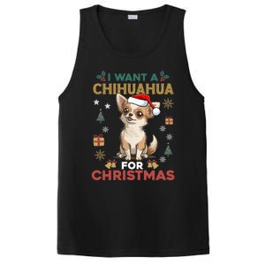 I Want A Chihuahua For Christmas Cute Dog Lover Pajama Xmas Gift PosiCharge Competitor Tank