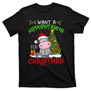 I Want A Hippopotamus For Christmas Xmas Hippo T-Shirt