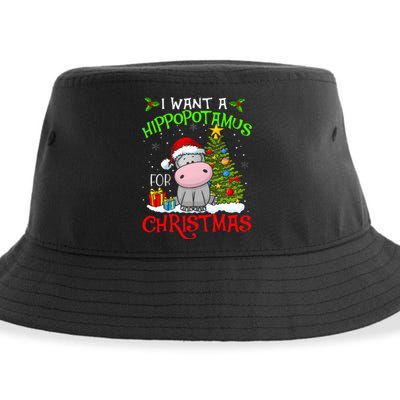 I Want A Hippopotamus For Christmas Xmas Hippo Sustainable Bucket Hat