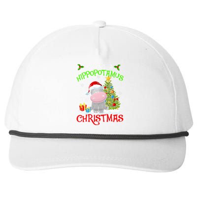 I Want A Hippopotamus For Christmas Xmas Hippo Snapback Five-Panel Rope Hat