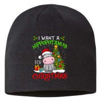 I Want A Hippopotamus For Christmas Xmas Hippo Sustainable Beanie