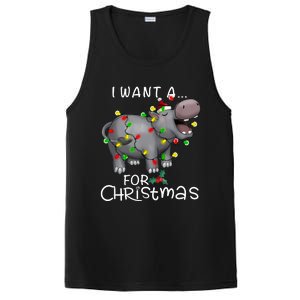 I Want A Hippopotamus For Christmas Xmas Hippo Lover Funny PosiCharge Competitor Tank