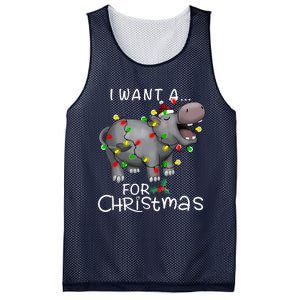 I Want A Hippopotamus For Christmas Xmas Hippo Lover Funny Mesh Reversible Basketball Jersey Tank