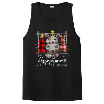 I Want A Hippopotamus For Christmas Cute Hippo Xmas Funny Gift PosiCharge Competitor Tank