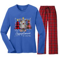 I Want A Hippopotamus For Christmas Cute Hippo Xmas Funny Gift Women's Long Sleeve Flannel Pajama Set 