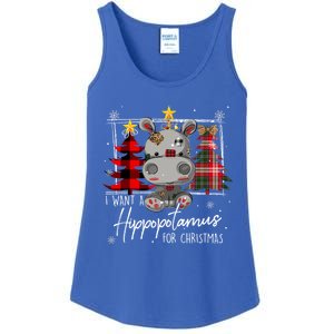 I Want A Hippopotamus For Christmas Cute Hippo Xmas Funny Gift Ladies Essential Tank