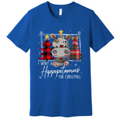 I Want A Hippopotamus For Christmas Cute Hippo Xmas Funny Gift Premium T-Shirt