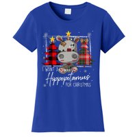 I Want A Hippopotamus For Christmas Cute Hippo Xmas Funny Gift Women's T-Shirt