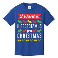 I Want A Hippopotamus For Christmas Xmas Hippo Gift Kids T-Shirt