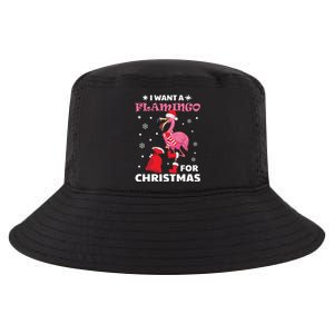 I Want A Flamingo For Christmas Meaningful Gift Ugly Xmas Pajama Meaningful Gift Cool Comfort Performance Bucket Hat