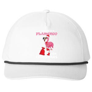 I Want A Flamingo For Christmas Meaningful Gift Ugly Xmas Pajama Meaningful Gift Snapback Five-Panel Rope Hat