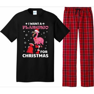 I Want A Flamingo For Christmas Meaningful Gift Ugly Xmas Pajama Meaningful Gift Pajama Set