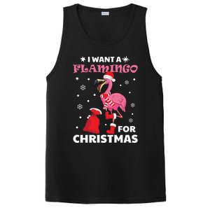 I Want A Flamingo For Christmas Meaningful Gift Ugly Xmas Pajama Meaningful Gift PosiCharge Competitor Tank