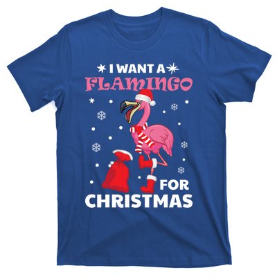 I Want A Flamingo For Christmas Meaningful Gift Ugly Xmas Pajama Meaningful Gift T-Shirt