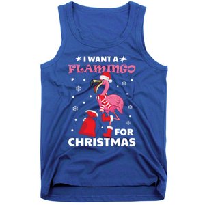 I Want A Flamingo For Christmas Meaningful Gift Ugly Xmas Pajama Meaningful Gift Tank Top