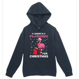 I Want A Flamingo For Christmas Meaningful Gift Ugly Xmas Pajama Meaningful Gift Urban Pullover Hoodie