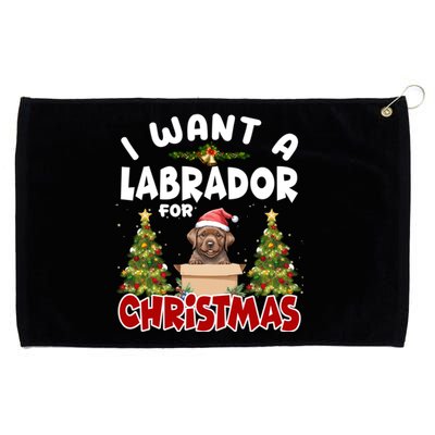 I Want A Labrador For Christmas Labs Mom Dog Lover Christmas Gift Grommeted Golf Towel