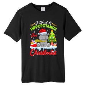 I Want A Hippopotamus For Christmas Cute Xmas Hippo Gift Tall Fusion ChromaSoft Performance T-Shirt