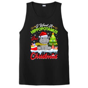 I Want A Hippopotamus For Christmas Cute Xmas Hippo Gift PosiCharge Competitor Tank