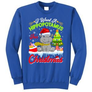 I Want A Hippopotamus For Christmas Cute Xmas Hippo Gift Sweatshirt