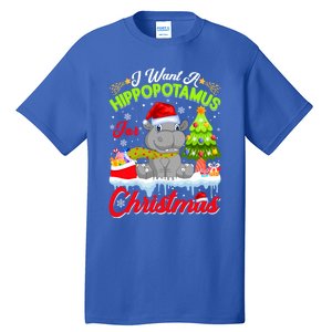 I Want A Hippopotamus For Christmas Cute Xmas Hippo Gift Tall T-Shirt