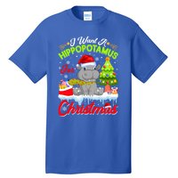 I Want A Hippopotamus For Christmas Cute Xmas Hippo Gift Tall T-Shirt