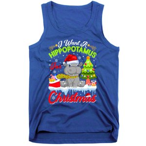 I Want A Hippopotamus For Christmas Cute Xmas Hippo Gift Tank Top