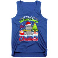 I Want A Hippopotamus For Christmas Cute Xmas Hippo Gift Tank Top