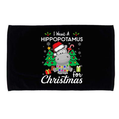 I Want A Hippopotamus For Christmas Cute Gift Xmas Microfiber Hand Towel