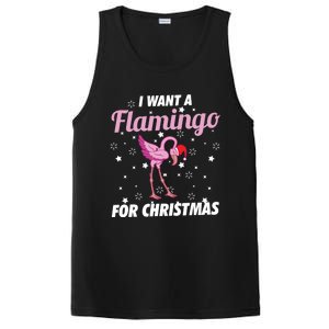 I Want A Flamingo For Christmas Funny Family Christmas Gift PosiCharge Competitor Tank