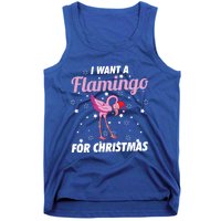 I Want A Flamingo For Christmas Funny Family Christmas Gift Tank Top