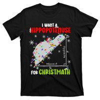 I Want A Hippopotamus For Christmas Xmas Hippo Math Teacher T-Shirt