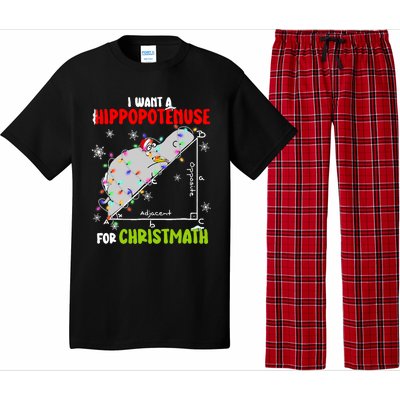 I Want A Hippopotamus For Christmas Xmas Hippo Math Teacher Pajama Set