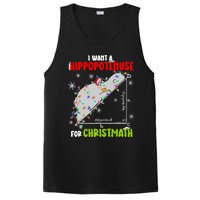 I Want A Hippopotamus For Christmas Xmas Hippo Math Teacher PosiCharge Competitor Tank