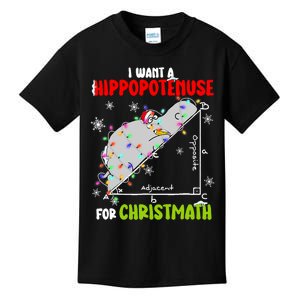 I Want A Hippopotamus For Christmas Xmas Hippo Math Teacher Kids T-Shirt