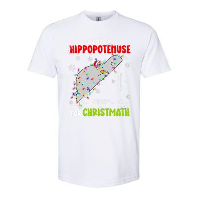 I Want A Hippopotamus For Christmas Xmas Hippo Math Teacher Softstyle CVC T-Shirt