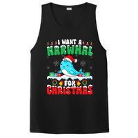 I Want A Narwhal For Christmas Narwhal Lover Santa Xmas PosiCharge Competitor Tank