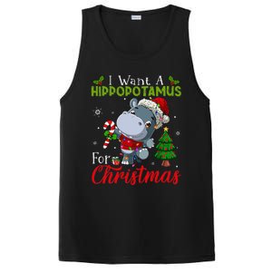 I Want A Hippopotamus For Christmas Hippo Candy Santa  PosiCharge Competitor Tank