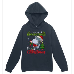 I Want A Hippopotamus For Christmas Hippo Candy Santa  Urban Pullover Hoodie