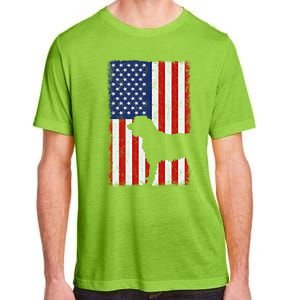 Irish Wolfhound American Flag Usa Patriotic Dog Gift Cute Gift Adult ChromaSoft Performance T-Shirt