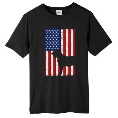 Irish Wolfhound American Flag Usa Patriotic Dog Gift Cute Gift Tall Fusion ChromaSoft Performance T-Shirt