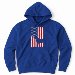 Irish Wolfhound American Flag Usa Patriotic Dog Gift Cute Gift Hoodie