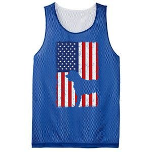 Irish Wolfhound American Flag Usa Patriotic Dog Gift Cute Gift Mesh Reversible Basketball Jersey Tank